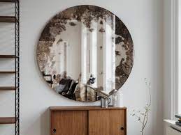 Frameless Antique Mirror Round Hanging