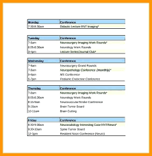 Conference Agenda Template Excel 8 Templates Free Sample Example