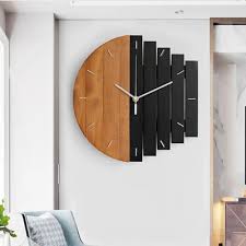 11 8 Rustic Abstract Wood Wall Clock