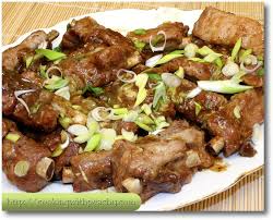 braised pork spare ribs