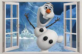 Frozen Olaf The Snowman 3d Window View
