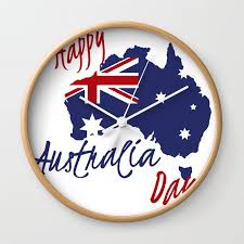 Happy Australia Day 2018 Wall Clock By