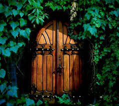 Secret Garden Door Wallpaper