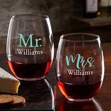 Personalized Wine Glasses Wedding
