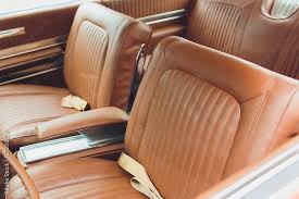 Old Leather Vintage Car Seat Detail