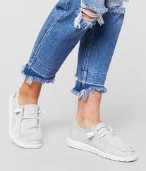 Enjoy lightweight comfort and stylish design wherever you go. Hey Dude Wendy Stretch Shoe Women S Shoes In Silver Buckle