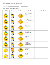 Behavior Charts Printable For Kids Individual Behavior