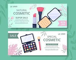 cosmetic banner makeup vector art png