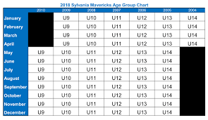 2018 Age Group Chart Revised Youth Adult Recreation