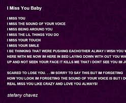 i miss you baby poem by stefany chavez