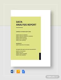 6 Data Analysis Report Templates Pdf Word Pages Free