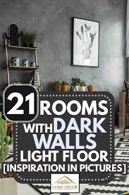 21 rooms with dark walls light floor
