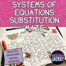 Equations Substitution Digital Resource