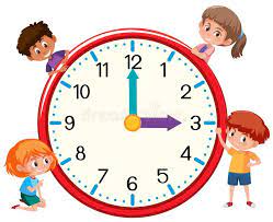 Дети и часы на белом Bankground Иллюстрация вектора - иллюстрации насчитывающей круг, концепция: 126756257