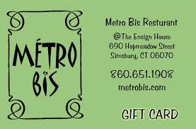 25 gift card metro bis restaurant
