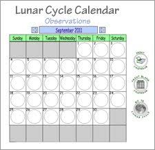Lunar Cycle 1 Calendar Science Netlinks