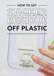 remove stubborn labels from containers