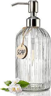 Bathroom Clear Glass Soap Dispenser