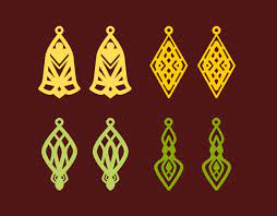 a collection of earrings templates with