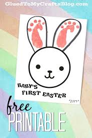 1 printable, 3 ideas :: Baby Footprints Bunny Keepsake Printable For Easter