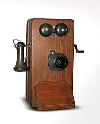 old wood wall phone