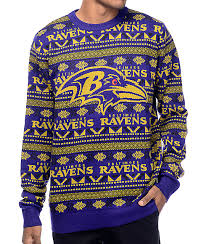 Nfl Forever Collectibles Baltimore Ravens Aztec Ugly Sweater