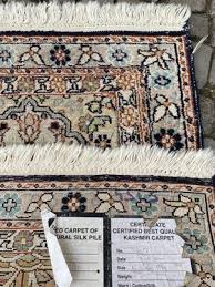 indian cashmere silk rug in prayer form