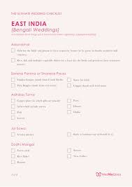 the ultimate bengali wedding checklist