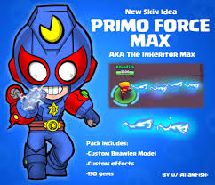 Max momentarily boosts up her movement speed and that of nearby allies. New Skin Idea Primo Force Max Aka The Inheritor Max Brawlstars