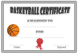 Basketball Award Certificates Kids Learning Activity
