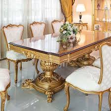 Chose chairs with a slatted back or try something that incorporates plush upholstery for the ultimate in comfortable dining. Luxury Classic Dining Room Furniture Luxury Dining Table Chairs