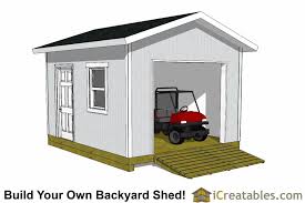 12x16 shed plans with garage door