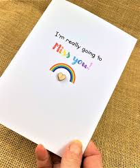 card rainbow print wooden
