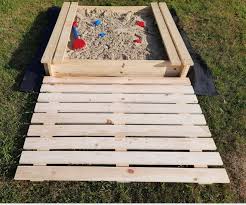Wooden Sandbox Play Area Backyard Sand