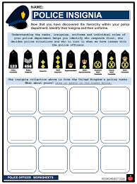 police officer facts worksheets