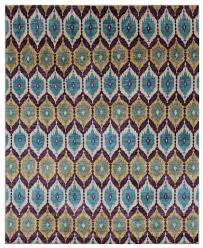 silk afghan ikat geometric rug