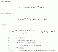Black Scholes Equation Implementation