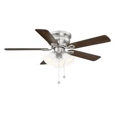 In many cases, you can replace the light kit that accompanied the ceiling fan with a different style light. Clarkston Ii 44 In Led Indoor Brushed Nickel Ceiling Fan With Light Kit Sw18030 Bn The Home Depot