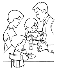 O focinho do ouriço e três tipos de doces para ele escolher. Desenho De Familia Rezando Antes De Tomar Cafe Para Colorir Tudodesenhos