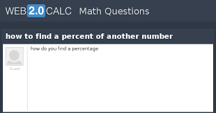 how to find a percent of another number