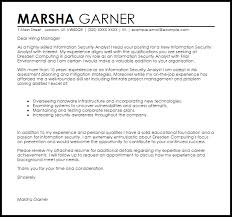 Information Security Analyst Cover Letter Sample Cover