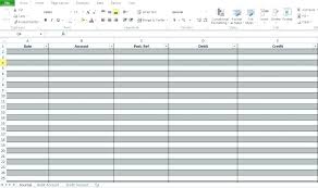 Simple Spreadsheet Template Basic Bookkeeping Example
