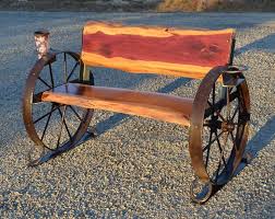 Wagon Wheel Bench