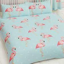 fifi flamingo double duvet cover set