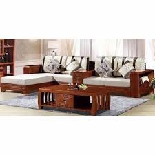 modern designer l shape wooden sofa set