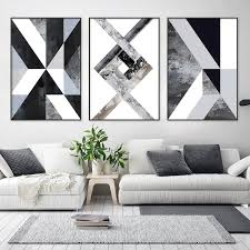 abstract geometric canvas wall art