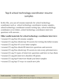 Top 8 School Technology Coordinator Resume Samples