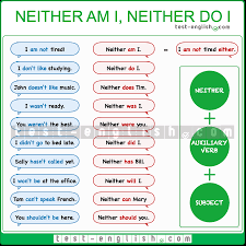 So and neither – so am I, neither do I, etc. - Test-English