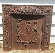 early ornate cast iron fireplace summer