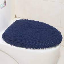 Madeals Chenille Toilet Lid Cover Shag